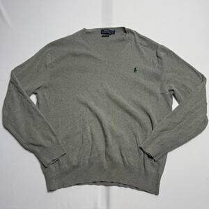 Polo Ralph Lauren V Neck Sweater Jumper Size Large